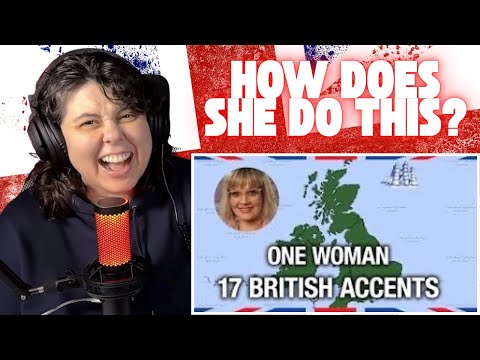 One Woman, 17 British Accents 🇬🇧 | American Reacts (And Tries… 😬)