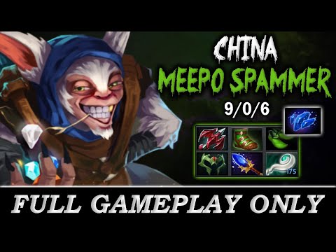 China spammer with favorite item DRAGON LANCE, SCEPTER, SHARD AND EUL'S - Full Gameplay Meepo #312