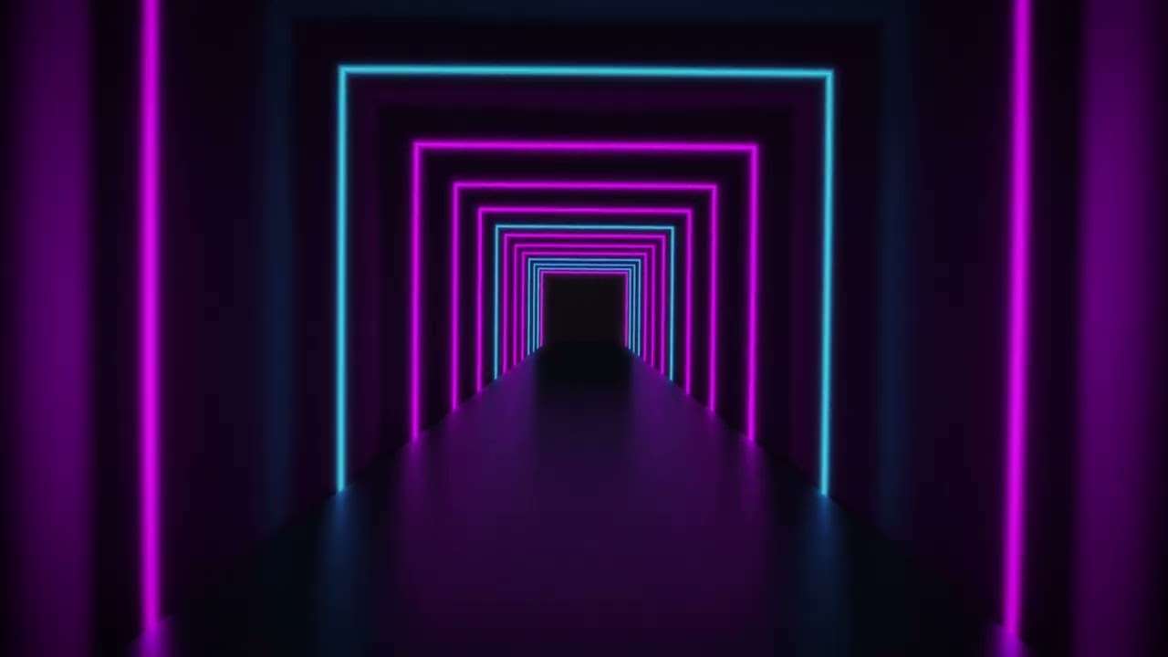 No Copyright Neon Lights Modern Animated Loop Background - Free Footage - Motion Stock Footage