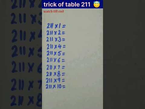 211 ke table sikho ik alag tarike se 🔥 #shorts #youtubeshorts #maths #tabletricks