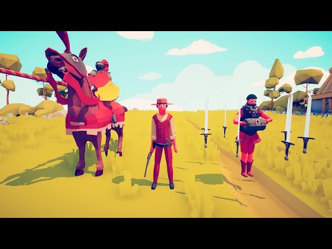 Swordcaster & Quick Draw & Jouster vs 3x EVERY UNIT - Totally Accurate Battle Simulator
