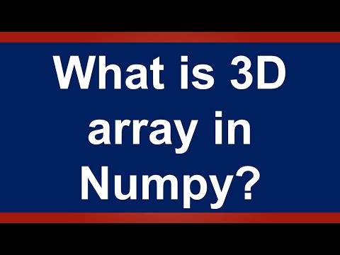 Learn What 3D array in Numpy Lesson 2 - Mind Luster