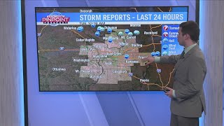 This morning's storm reports