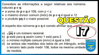 ?️EPCAR 2023/2024 MATEMÁTICA, Máximo divisor comum [MDC]