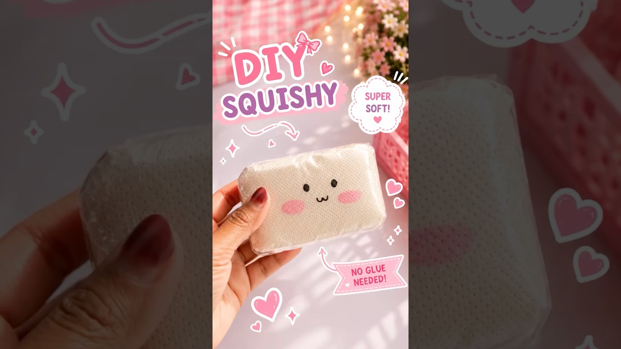 DIY Cute Squishy 💗 | So Soft & Satisfying! 😍|It’s me Hana#easy#squishy#shorts
