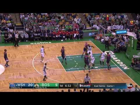 Isaiah Thomas Loses Tooth - April 30, 2017 - Wizards vs Celtics NBA Playoffs East Semis