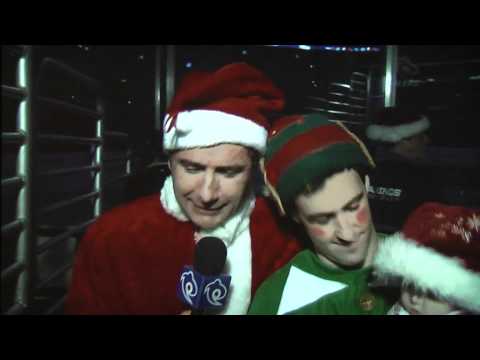 Gene Principe Christmas Santa Suit - Oilers at Kings 12-23-2010