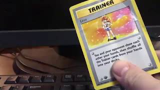 Ripping a 1st Edition Lass Rare Trainer Card... Thanks Collector Store LLC