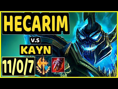 HECARIM vs KAYN - 11/0/7 KDA JUNGLE GAMEPLAY - EUW Ranked MASTER