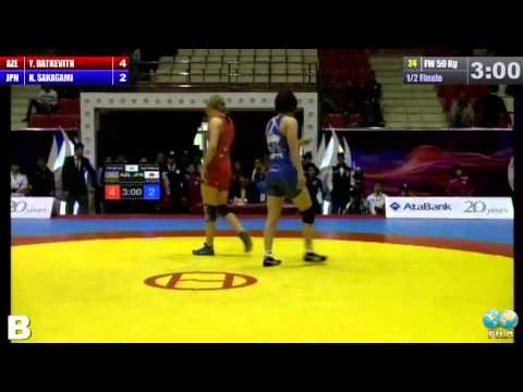 GGP2013 / RATKEVICH Yuliya (AZE) - SAKAGAMI Katsuki (JPN) - FW 59 kg 1/2 final match