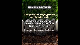 "The Grass is Always Greener on the Other Side 🌿 | English Proverb Explained" #english #shorts