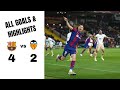 Barcelona 4 vs 2 Valencia | All Goals & Highlights | Extension | La Liga