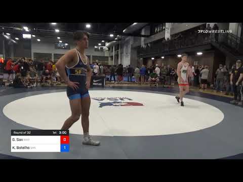 70 Kg Prelims - Gaven Sax, Bison Wrestling Club Vs Kyle Botelho, San Francisco Wrestling Club