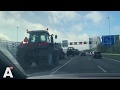 Grote stoet boeren op A10