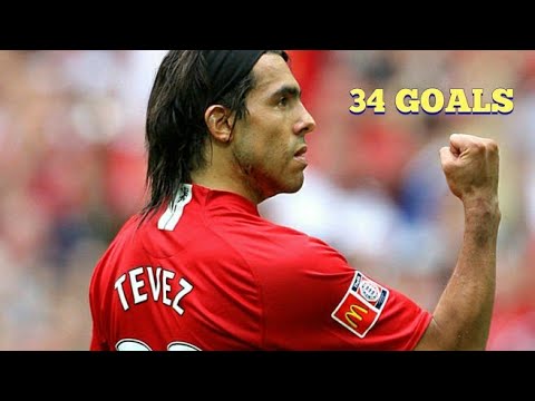 Carlos Tevez - All Goals for Manchester United