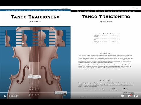 Tango Traicionero, by Kirt Mosier – Score & Sound
