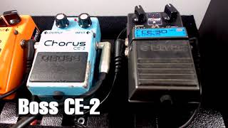 Video thumbnail for Batalha de Chorus: Boss CE-2 vs Oliver CE-30 MFMod Custom Pedals by Pablo Klein