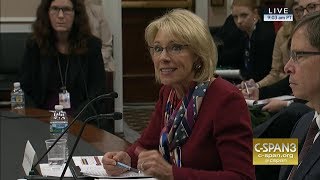 Exchange between Rep. Clark & Secretary Betsy DeVos (C-SPAN)