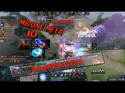 WTF RAMPAGE - MidOne IO (Wisp) | New Meta Aghanim's Scepter Build,BEYOND GODLIKE!! | Dota 2 Pro