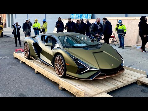The $3 Million Lamborghini Sian Unboxing in New York City!