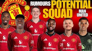 Manchester United Potential Squad 2026 | Man United Squad Based on Latest Transfer Rumours