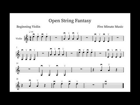 Beginning Violin: Open String Fantasy - Sheet Music Play-Along
