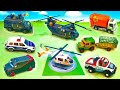 Toy Ambulance Garbage Truck Police Car Chinook Helicopter Rescue Vehicle Toys Review For Kids