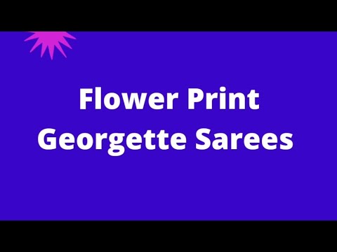 Flower Print Georgette Sarees