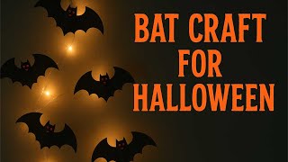 Spooky Bat Craft for Halloween 🦇 | Easy Paper Craft | Free Printable Template 🎃