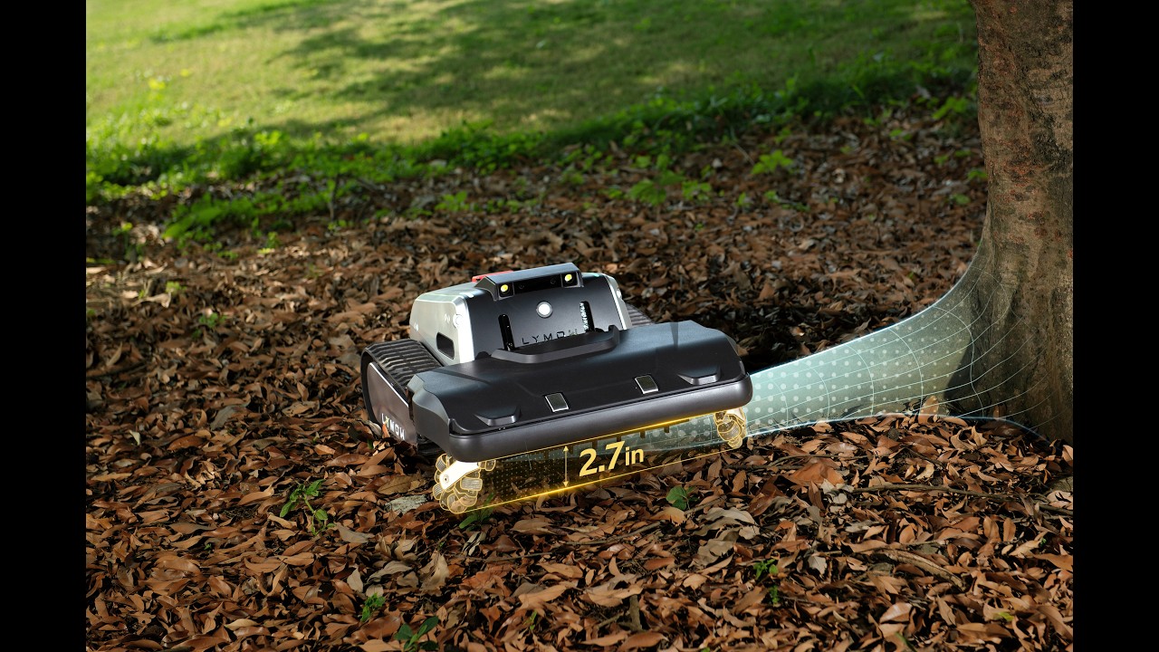 LYMOW erőteljes ROBOTFŰNYÍRÓ akár 7.000 m2-es nehéz terepre,  45 fokos emelkedőkhöz is