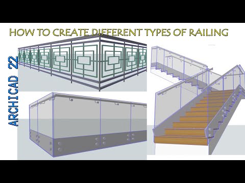 How to create different types of railing... #GRAPHISOFT  #archicad #railing