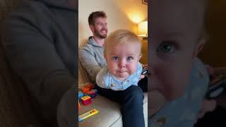Download lagu 😂 Baby Defends Dad Like a Bodyguard! 👶#baby #cute #funny #family mp3