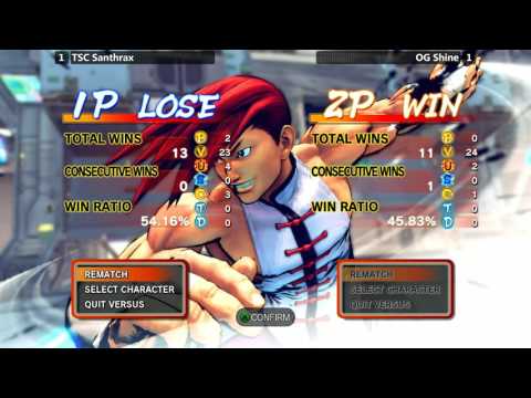 USF4 @ NLBC #143 - OG Shine vs TSC Santhrax [720p/60fps]