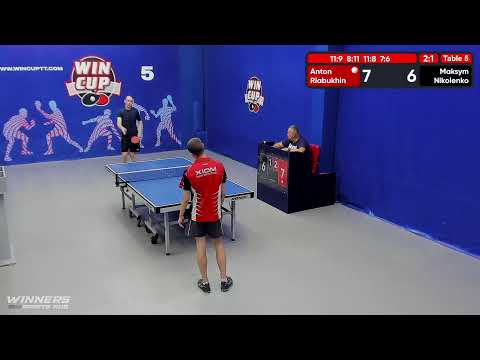 19:00 Рябухин Антон 3-1 Николенко Максим  стол 5  ЮГ-4  07.07.22