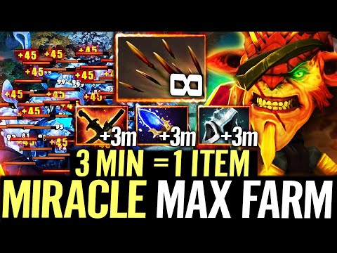 🔥 MIRACLE Bristleback Carry 3MIN 1ITEM — 100% MAX SPEED Fast Farm Biggest Stack Dota 2 Pro