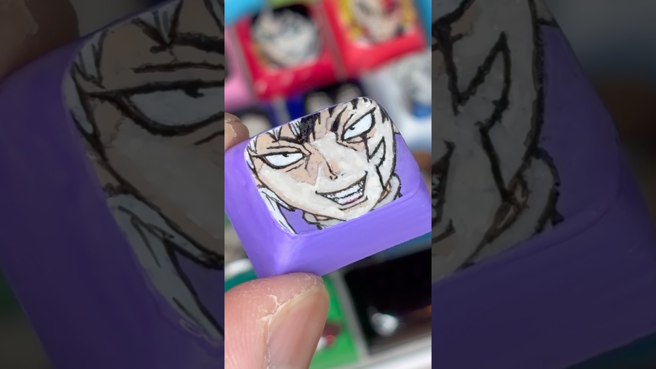 3/30【WIN】キーキャップに「あさぎりゲン」を描いてみた〜手描きカスタムキーキャップ制作過程〜　#キーキャップ #手描き #drstone #LETSRESIN