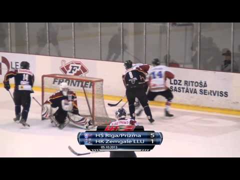 HS Rīga/Prizma pret HK Zemgale/LLU vārtu guvumi 05.10.2013