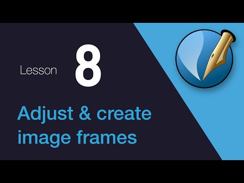 8) Adjust and create image frames in Scribus