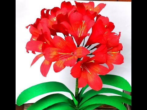 How to make Paper Flowers Clivia \ Natal Lily (flower # 103)
