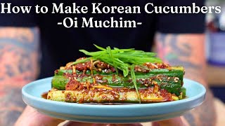 How to make Korean Cucumbers | Oi Muchim