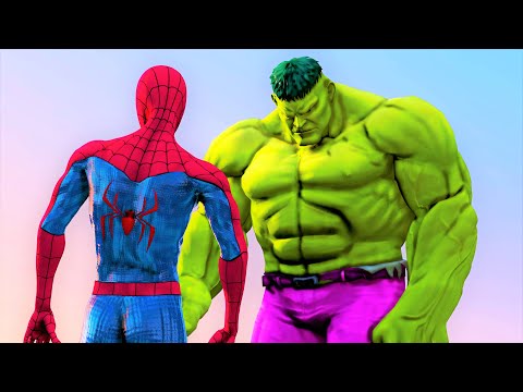 BIG HULK VS SPIDERMAN - The Hulk Classic vs Spider-Man (NW suit)
