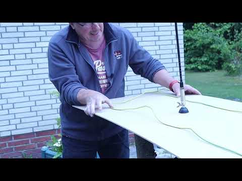 Prepare CB T27 antenna for GRP motorhome roof mounting.