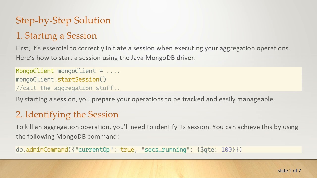How to kill a Running Aggregation Process in MongoDB Using Java Driver