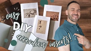 DIY Traveler's Notebook inserts | Watercolour Accordion | Step by Step Tutorial | Build your own