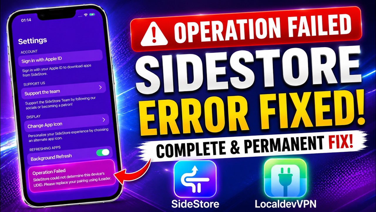 How to Fix SideStore "Could Not Determine Device UDID | Please Replace Your Pairing Using iLoader"