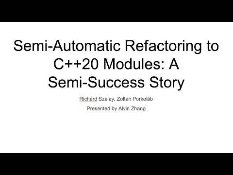On refactoring projects to use C++20 modules