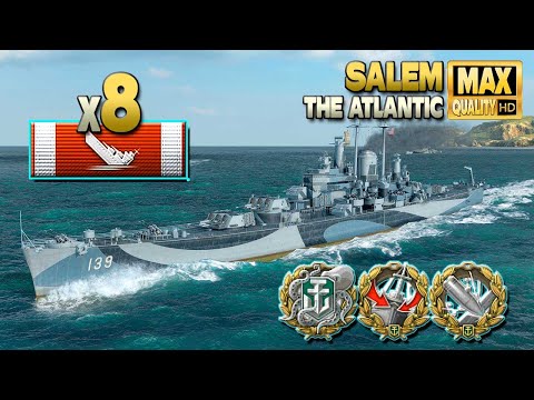 Cruiser Salem: Focused on map The Atlantic - World of Warships