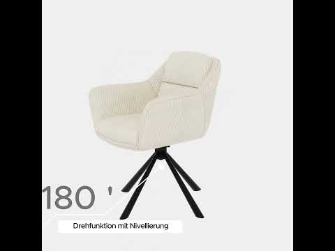 Fauteuil rembourré Carl Beige - Velours côtelé - Bouleau - Hêtre - 65 x 84 x 65 cm