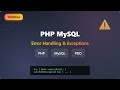 PHP MySQL Error Handling Beginner S Guide To Database Development