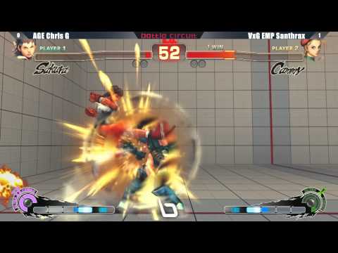SSF4 AE2012  Losers Final AGE ChrisG vs VxG EMP Santhrax - Next Level Battle Circuit #3